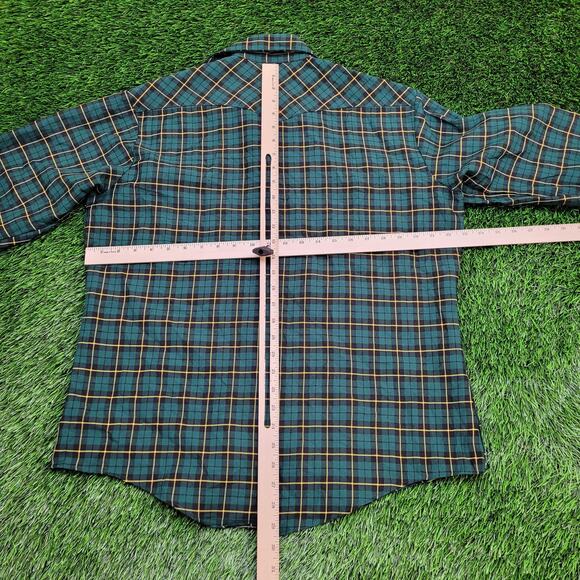 Vintage Stir-Ups Plaid Pearl-Snap Button Shirt L 16.5 23x29 - Picture 4 of 10